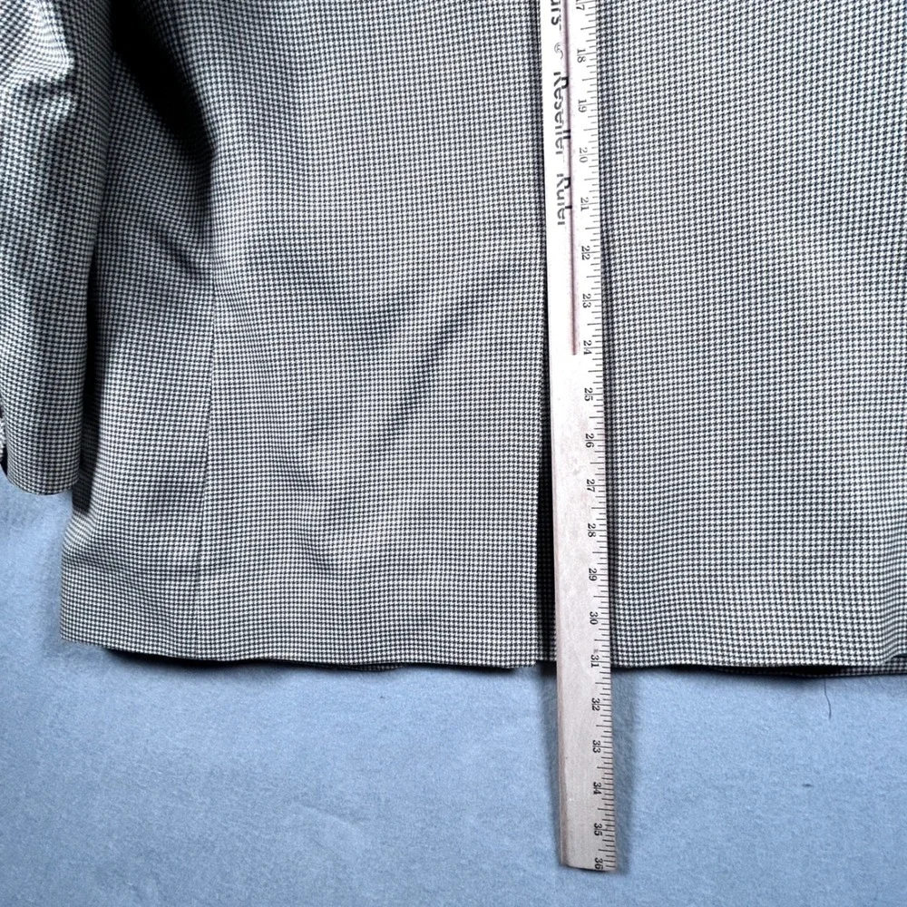 Jos A Bank Gordon 2B Signature Blazer Men 43R Grey Cream Houndstooth 100% Wool